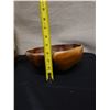 Image 8 : Qty 2 Wooden Bowls: Round & Scalloped Edges, Misc Sizes