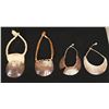 Image 1 : Qty 4 Mother of Pearl Shell Necklaces w/ Woven Cord from Tahiti, Misc Sizes