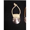 Image 2 : Qty 4 Mother of Pearl Shell Necklaces w/ Woven Cord from Tahiti, Misc Sizes