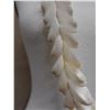 Image 2 : Long White Shell Double Lei from Tahiti 40"L
