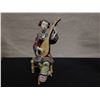 Image 2 : Qty 2 Chinese Porcelain Dolls: Girl Playing Erhu & Fan Dance w/ Maker's Marks, Misc Sizes