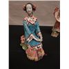 Image 2 : Qty 2 Chinese Porcelain Dolls: Girl Sitting & Girl with Scroll w/ Maker's Marks, Misc Sizes