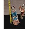 Image 8 : Qty 2 Chinese Porcelain Dolls: Girl Sitting & Girl with Scroll w/ Maker's Marks, Misc Sizes