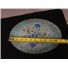 Image 10 : Oval Wooden NE Shaker Box Lid by Wilton Lee Ltd,  Blue Painted w/ Angels & Birds  11" x 8" x 6"H