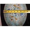 Image 11 : Oval Wooden NE Shaker Box Lid by Wilton Lee Ltd,  Blue Painted w/ Angels & Birds  11" x 8" x 6"H