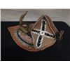 Image 2 : Woven Maprik "Yam" Mask, Red & Black Leaf Shape