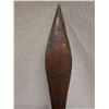 Image 2 : Carved Wooden War Club in Teardrop Shape, Etched w/ Native Pattern, Doubled Sided 27" x 4"