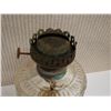 Image 2 : Vintage Glass Kerosene Lamp w/ Metal Base 5" Dia, 11"H (no chimney)