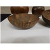 Image 8 : Qty 5 Half Coconut Bowls, Misc Sizes