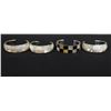 Image 1 : Qty 4 Metal w/ Mother of Pearl Shell Adjustable Bangle Bracelets