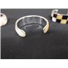 Image 8 : Qty 4 Metal w/ Mother of Pearl Shell Adjustable Bangle Bracelets