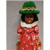 Image 2 : Hawaiian Doll "Loke" w/ Plastic Head & Hands in Red Mu'uMu'u & Green Hat by Tee Cee 9"H