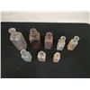 Image 2 : Qty 8 Miniature Glass Bottles, Misc Sizes to 5.5"H