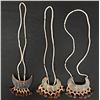 Image 1 : Qty 3 Shell Necklaces w/ Woven & Shell Cord from the Solomon Islands, Misc Sizes