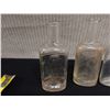 Image 2 : Qty 4 Miniature Glass Bottles, Misc Sizes to 5"H