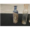 Image 2 : Qty 4 Miniature Glass Bottles, Misc Sizes to 5"H