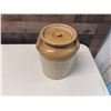Image 2 : Antique Ceramic Jug Marked Price Bristol w/ Lid 6.25" Dia, 10"H