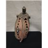 Image 2 : Woven Yam Mask in Teardrop Shape Painted Red, White & Black 6" x 16"