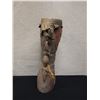 Image 2 : Wooden Hand-Held Drum , Carved w/ Snakeskin Drum Head 6"Dia, 21"H