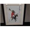 Image 2 : Chinese Daoist Immortal Donkey w/ Rider Literati Painting (wenrenhua) Brush & Ink, Framed 11" x 13"