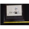 Image 8 : Chinese Man w/ Turtle Artwork Handpainted by a Student in Shanghai, Framed 14" x 14"
