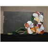 Image 8 : Hibiscus Rectangular Leaded Glass Mirror 1/25 by Kunze, Maui (age spots) 25" x 14"
