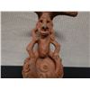 Image 2 : Red Clay Fired Upside Down Bowl w/ Lizard on Monkey (lizard is cracked) 7" Dia, 15"H