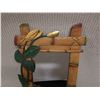 Image 2 : Bamboo Framed Mirror w/ Flowers & Vines 11" x 18"