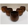 Image 1 : Qty 5 Wooden Cups Approx. 3.5" Dia, 4"H