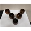 Image 2 : Qty 5 Wooden Cups Approx. 3.5" Dia, 4"H