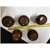 Image 8 : Qty 5 Wooden Cups Approx. 3.5" Dia, 4"H