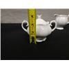 Image 8 : Peppertree Tabletops White Porcelain Creamer & Sugar Bowl w/ Lid 5" x 4"H