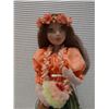 Image 2 : Hawaiian Cloth Doll in Grass Skirt w/ Uli Uli by Sharon Miyahira 15"H