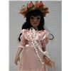 Image 2 : Hawaiian Heritage Dolls "Nani" (beauty) in Pink Holoku by Mary Yap, 16"H