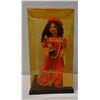Image 1 : Hawaiian Cloth Doll in Pink Mu'uMu'u w/ Bear by Sharon Miyahira in Case 19"H