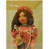 Image 2 : Hawaiian Cloth Doll in Pink Mu'uMu'u w/ Bear by Sharon Miyahira in Case 19"H