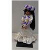 Image 1 : Hawaiian Doll in White Holoku w/ Haku & Lei 18"H