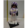 Image 8 : Hawaiian Doll in White Holoku w/ Haku & Lei 18"H