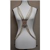 Image 1 : Bead & Shell Cross Body Jewelry Necklace 28" (doubled)