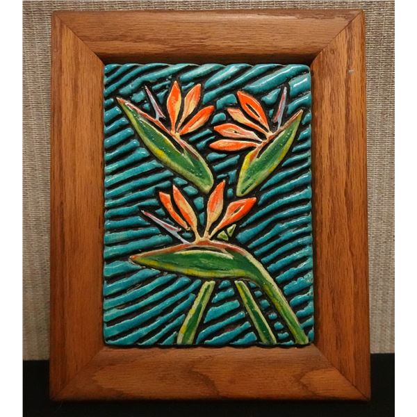 Bird of Paradise Artwork  by Bob Hoenig Maui, Wood Framed 8" x 10"