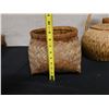 Image 8 : Qty 2 Woven Baskets, 1 w/ Lid & Handle, Misc Sizes