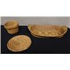 Image 1 : Qty 3 Woven Baskets, Misc Styles & Sizes