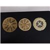 Image 2 : Qty 3 Woven Trivets, Misc Sizes