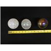 Image 8 : Qty 3 Blown Glass Christmas Ornaments, Approx. 3.5" Dia