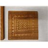 Image 2 : Qty 2 Carved Wooden Trivets, Misc Sizes