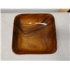 Image 2 : Square Monkey Pod Wood Bowl w/ Rounded Corners 9.5" x 9.5" x 3"H