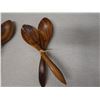 Image 2 : Qty 2 Sets Monkey Pod Wood Salad Serving Forks & Spoons 12"L