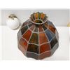 Image 2 : Tiffany-Style Leaded Stained Glass Lamp Shade w/ Bulb 14" Dia, 11.5"H