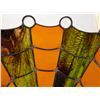 Image 8 : Tiffany-Style Leaded Stained Glass Lamp Shade w/ Bulb 14" Dia, 11.5"H