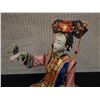 Image 2 : Chinese Porcelain Doll Girl Sitting w/ Birds & Maker's Mark 9"H